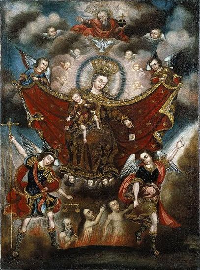 Virgin of Carmel Saving Souls in Purgatory, Diego Quispe Tito